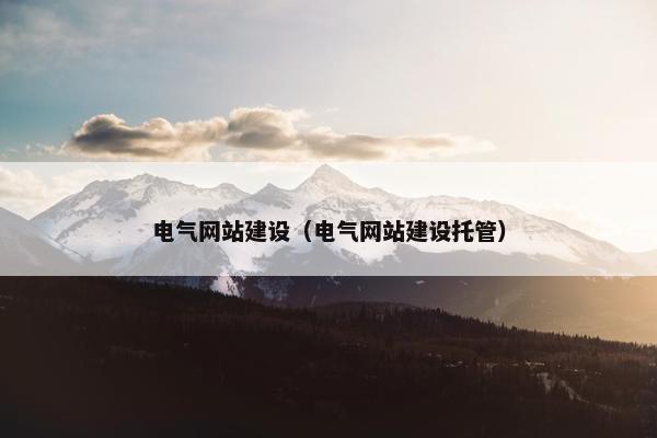 电气网站建设（电气网站建设托管）