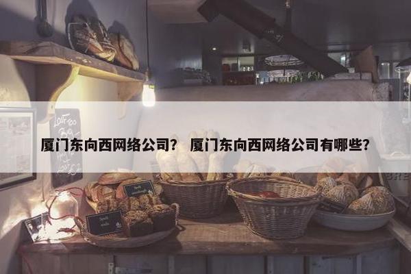 厦门东向西网络公司？ 厦门东向西网络公司有哪些？