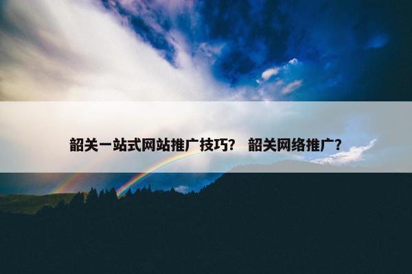 韶关一站式网站推广技巧？ 韶关网络推广？