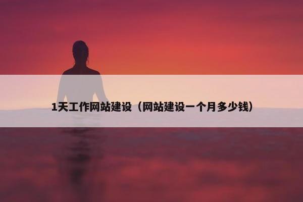 1天工作网站建设（网站建设一个月多少钱）