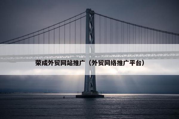 荣成外贸网站推广（外贸网络推广平台）