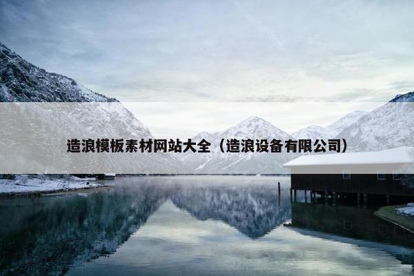 造浪模板素材网站大全（造浪设备有限公司）