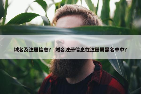 域名及注册信息？ 域名注册信息在注册局黑名单中？