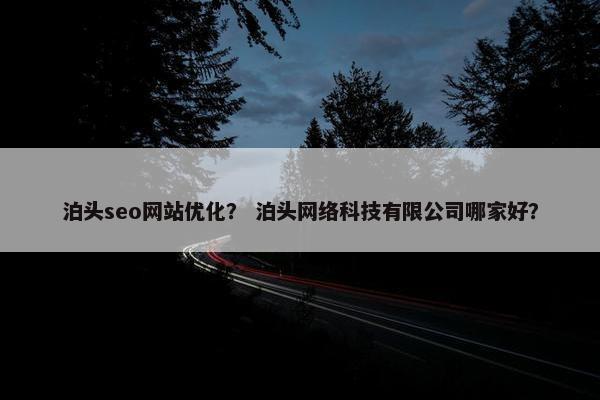 泊头seo网站优化？ 泊头网络科技有限公司哪家好？