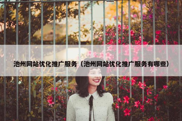 池州网站优化推广服务（池州网站优化推广服务有哪些）