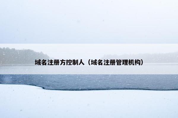 域名注册方控制人（域名注册管理机构）