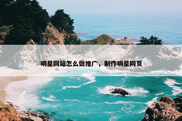 明星网站怎么做推广，制作明星网页