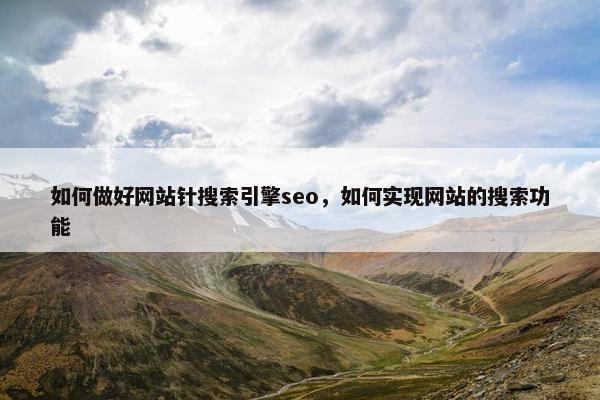 如何做好网站针搜索引擎seo，如何实现网站的搜索功能