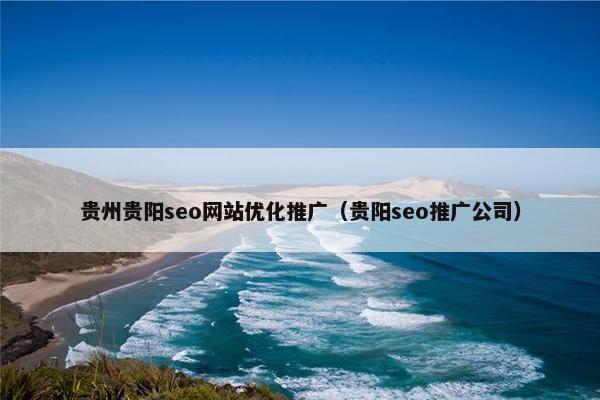 贵州贵阳seo网站优化推广（贵阳seo推广公司）
