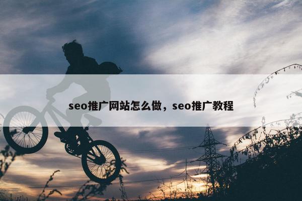 seo推广网站怎么做，seo推广教程