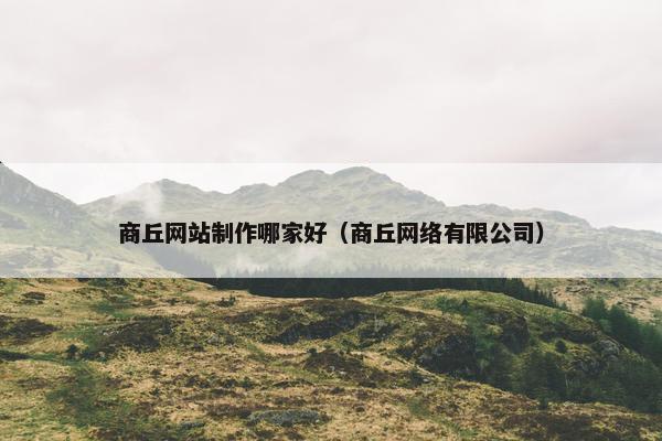 商丘网站制作哪家好（商丘网络有限公司）