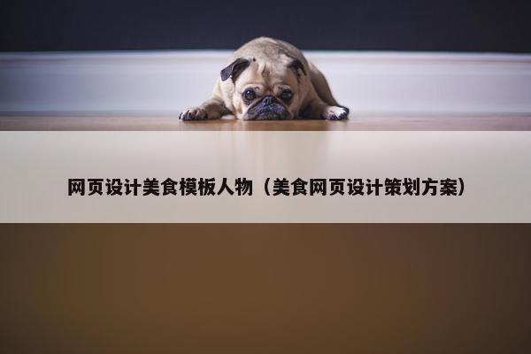 网页设计美食模板人物（美食网页设计策划方案）