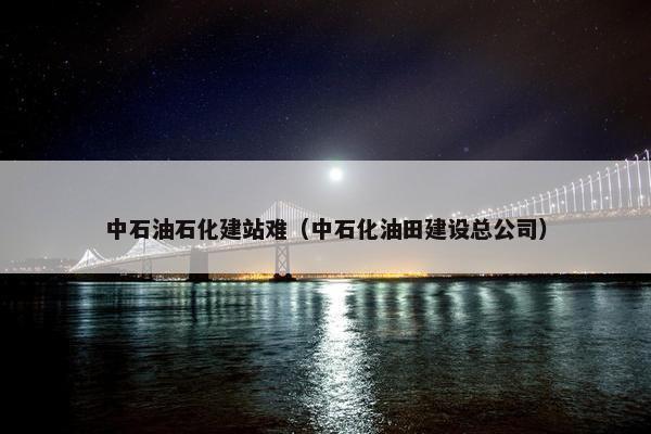 中石油石化建站难（中石化油田建设总公司）