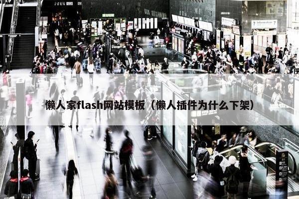 懒人家flash网站模板（懒人插件为什么下架）