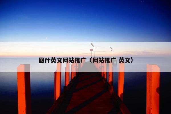 图什英文网站推广（网站推广 英文）
