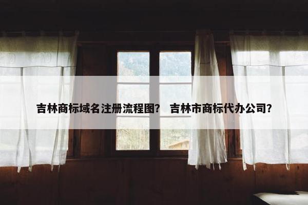 吉林商标域名注册流程图？ 吉林市商标代办公司？