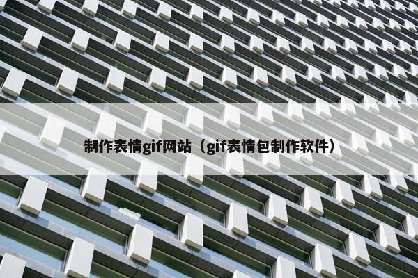 制作表情gif网站（gif表情包制作软件）