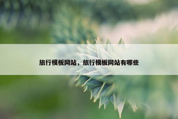 旅行模板网站，旅行模板网站有哪些