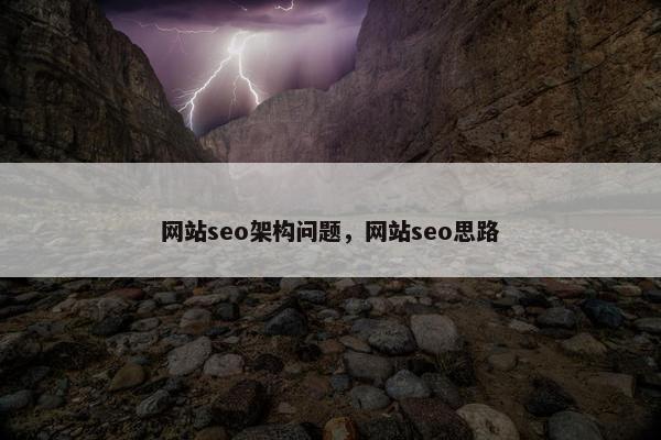 网站seo架构问题，网站seo思路