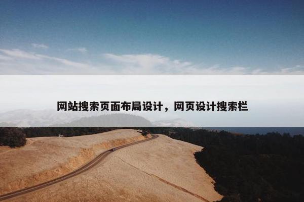 网站搜索页面布局设计，网页设计搜索栏