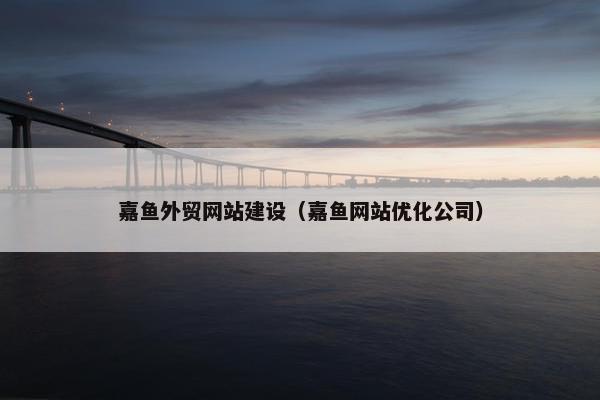 嘉鱼外贸网站建设（嘉鱼网站优化公司）