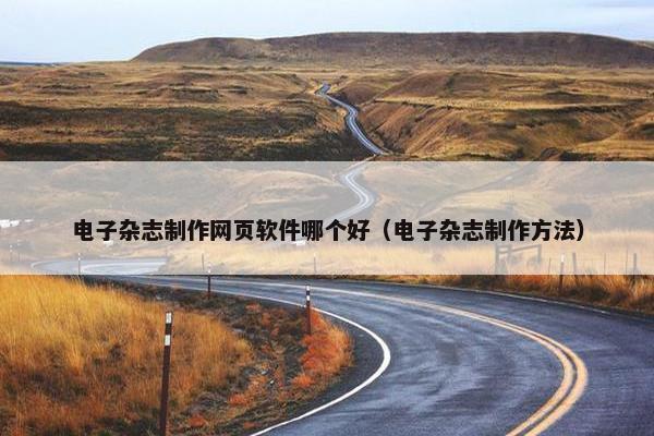 电子杂志制作网页软件哪个好（电子杂志制作方法）
