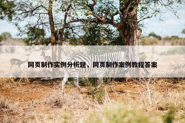 网页制作实例分析题，网页制作案例教程答案